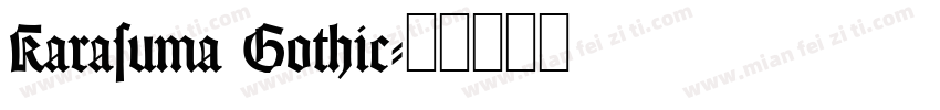 Karasuma Gothic字体转换